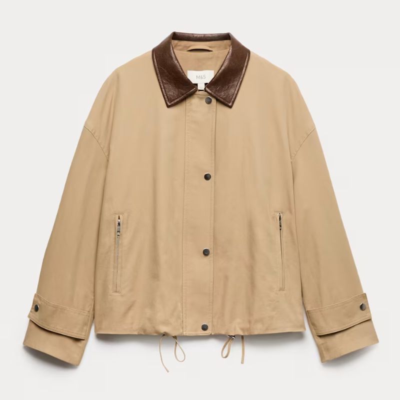 A tan barn jacket by M&amp;amp;S