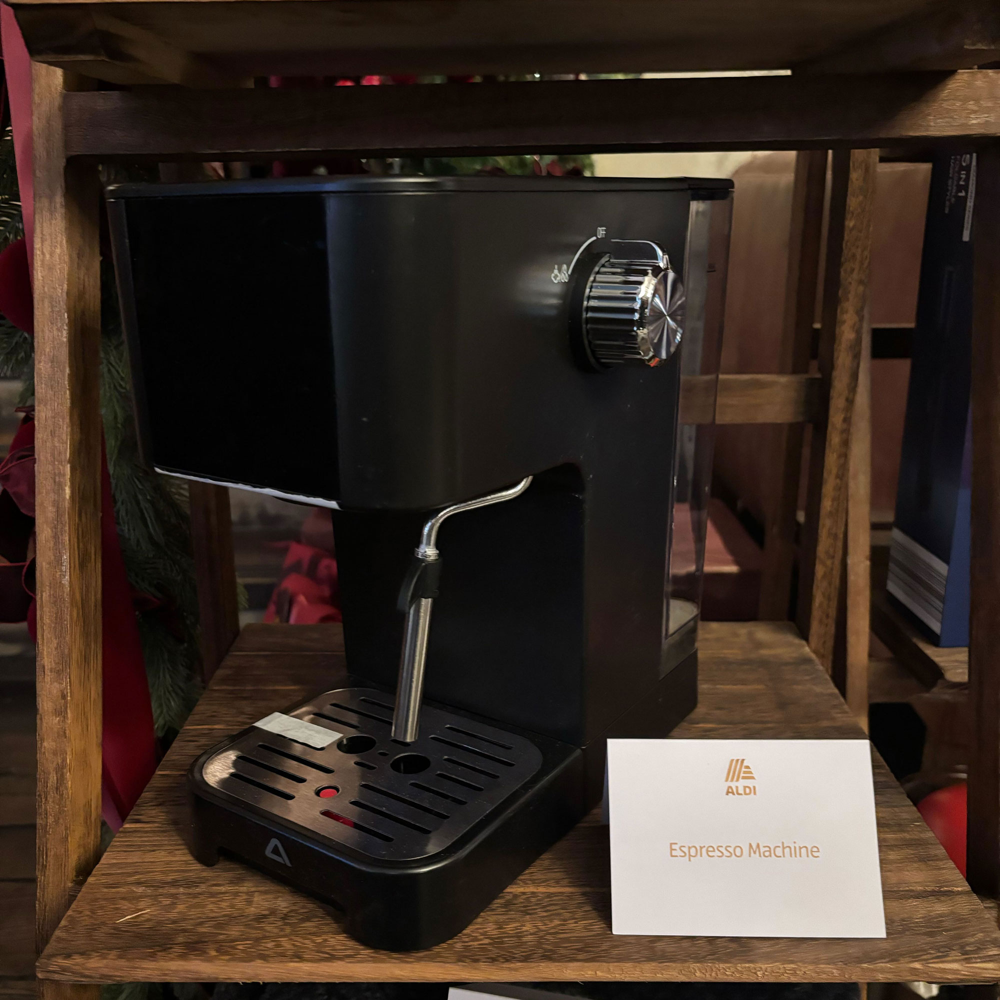 Black espresso machine