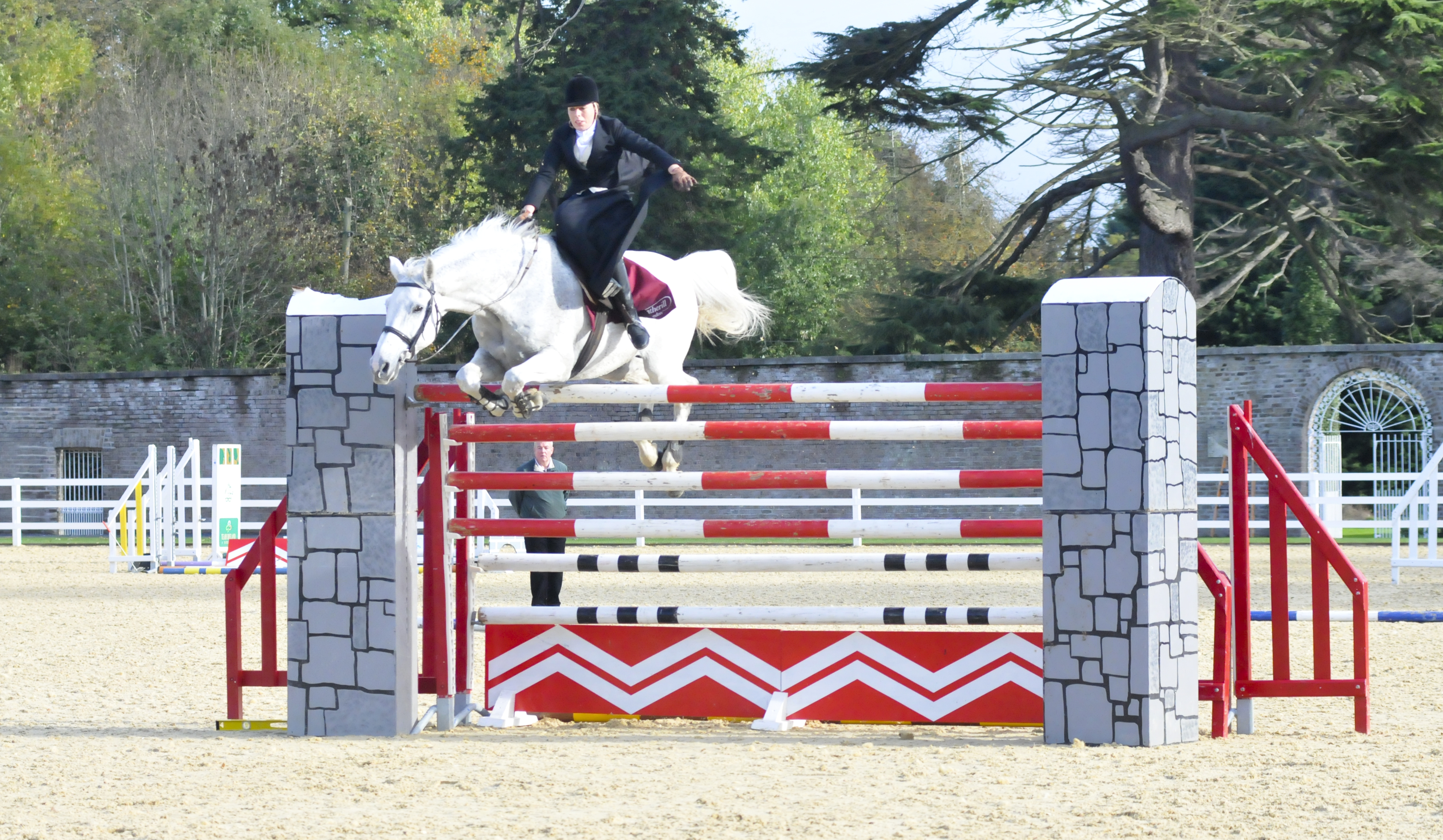 Susan and SIEC Oberon clear a 6'5&amp;quot; triple bar