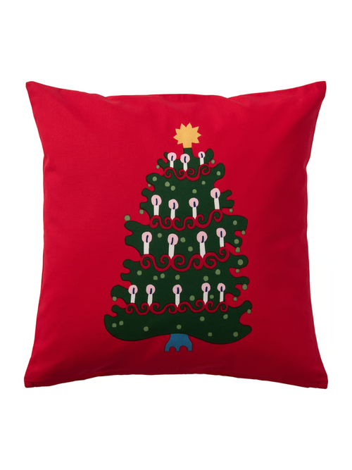 VINTERFINT Cushion Cover - Christmas Tree Red 20x20 "