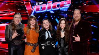 The Voice Season 24 finalists Jacquie Roar, Lila Forde, Huntley, Mara Justine and Ruby Leigh.