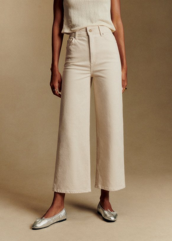 Le Crop - Mottled Ecru - Organic Cotton - Organic Textile - S&amp;eacute;zane