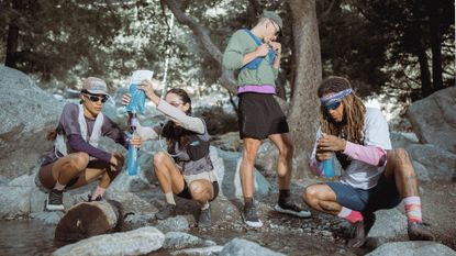 Vivobarefoot Primus Trail Flow trail running shoes in action 