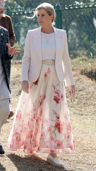 Sophie, Duchess of Edinburgh tours the National Botanic Garden during an official visit to Nepal on February 06, 2025