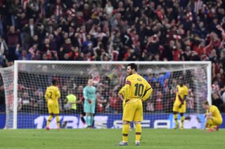 Barcelona were left dejected after Athletic Bilbao's late winner at San Mames