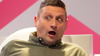 Tim Robinson looking extremely shocked in I Think You Should Leave with Tim Robinson.