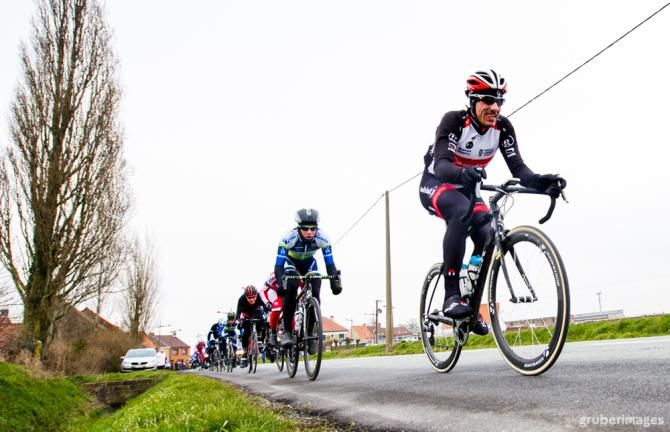 Fabian Cancellara (RadioShack) leads the field in Gent-Wevelgem