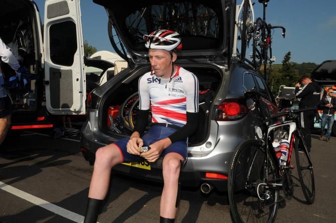 Tao Geoghegan Hart at the start of stage 3 of the Tour of Britain