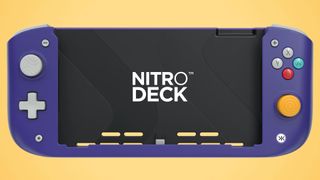 Nitro Deck for Nintendo Switch adorned in Gamecube colors