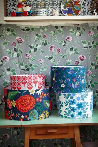 mid-century fabrics and lampshades