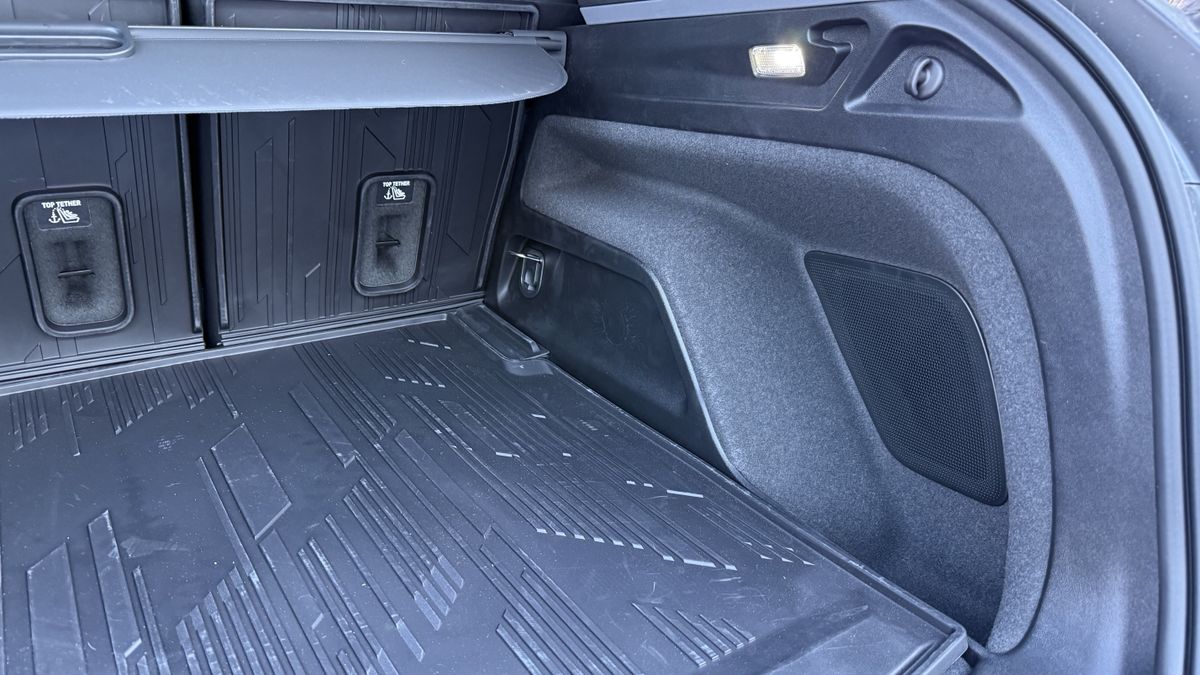 The Cadillac Lyric, with emphasis on the AKG Dolby Atmos speaker array