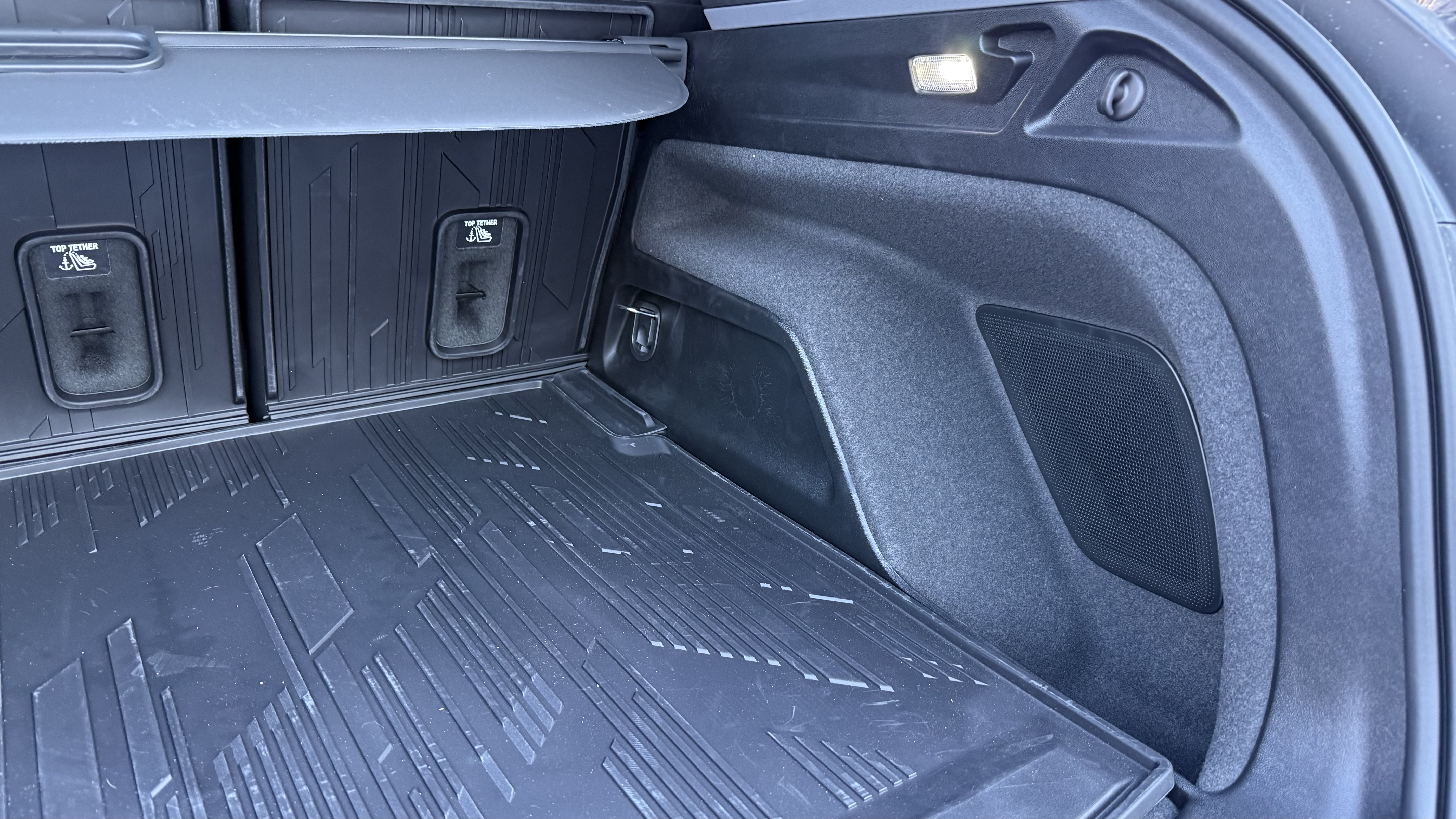 The Cadillac Lyric, with emphasis on the AKG Dolby Atmos speaker array