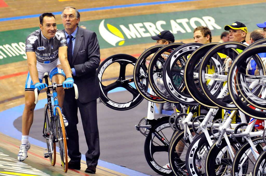 Erik Zabel with Patrick Sercu in the 2008 Gent Six Day