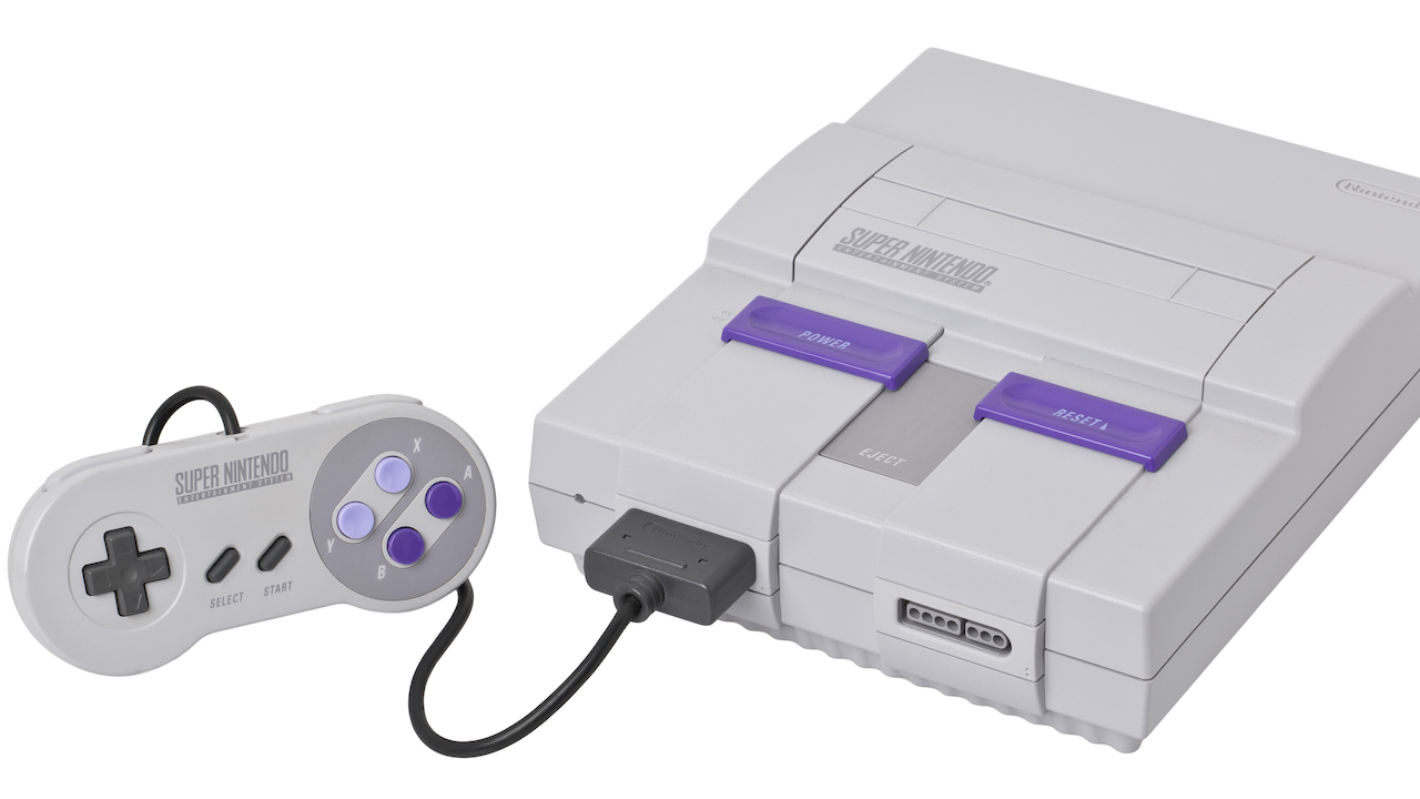 Super Nintendo on a white background