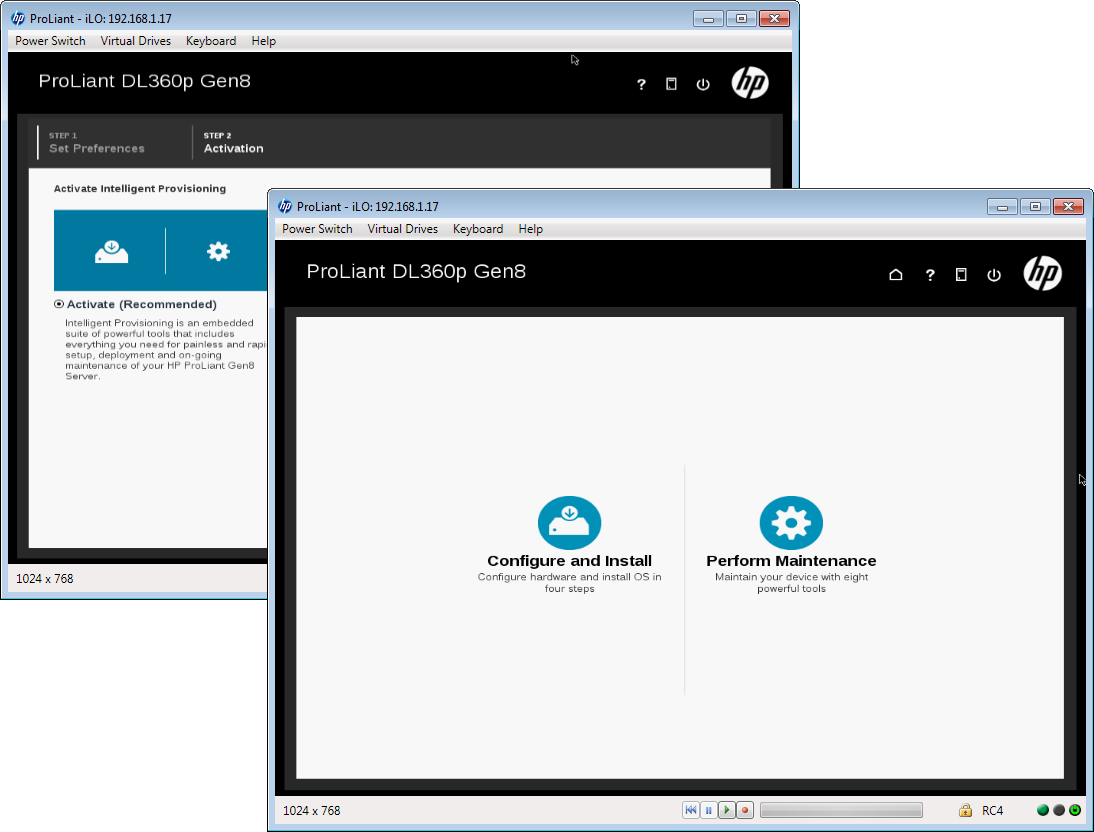 Intelligent Provisioning feature.