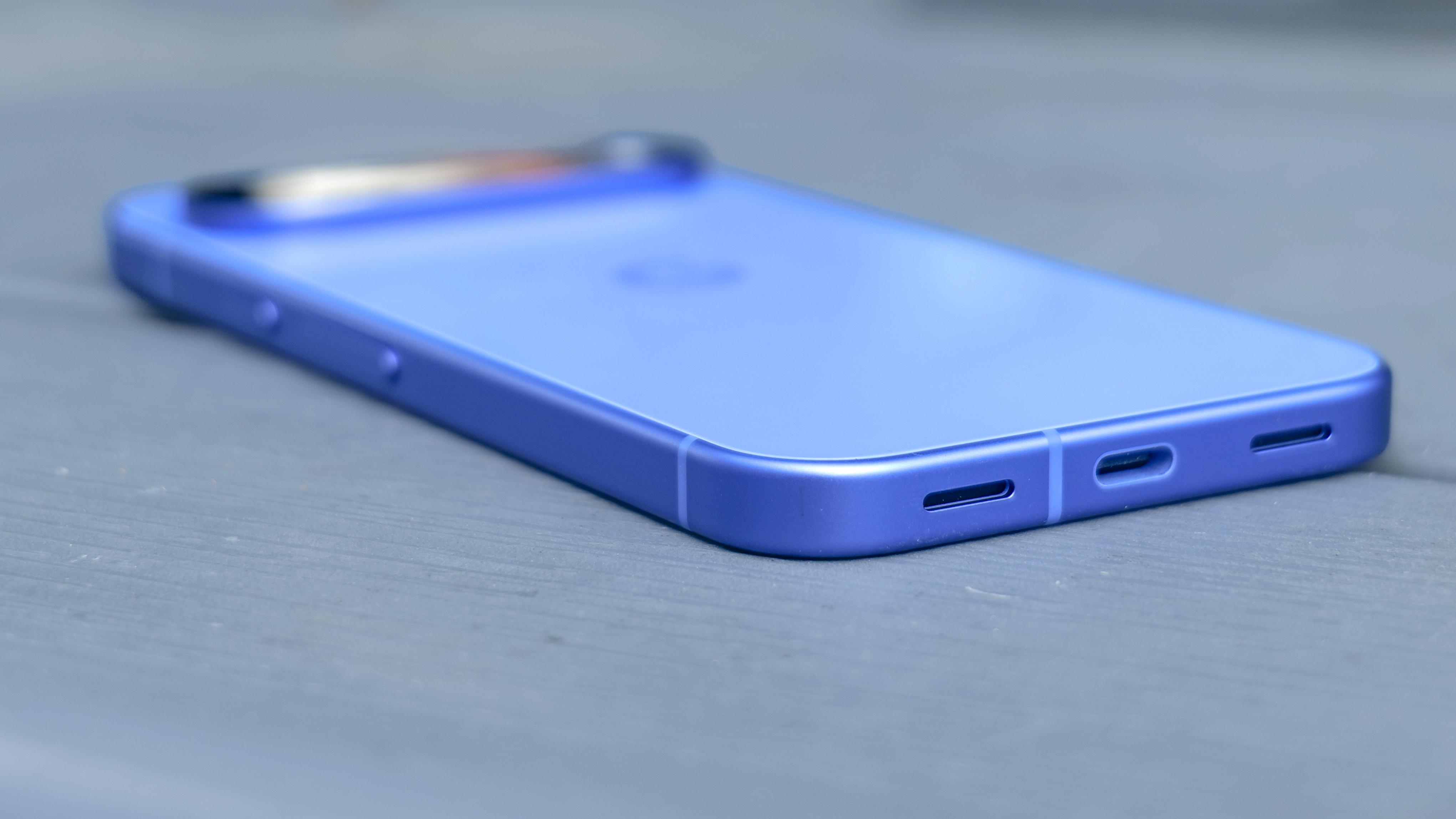 Google Pixel 10 USB-C port closeup.