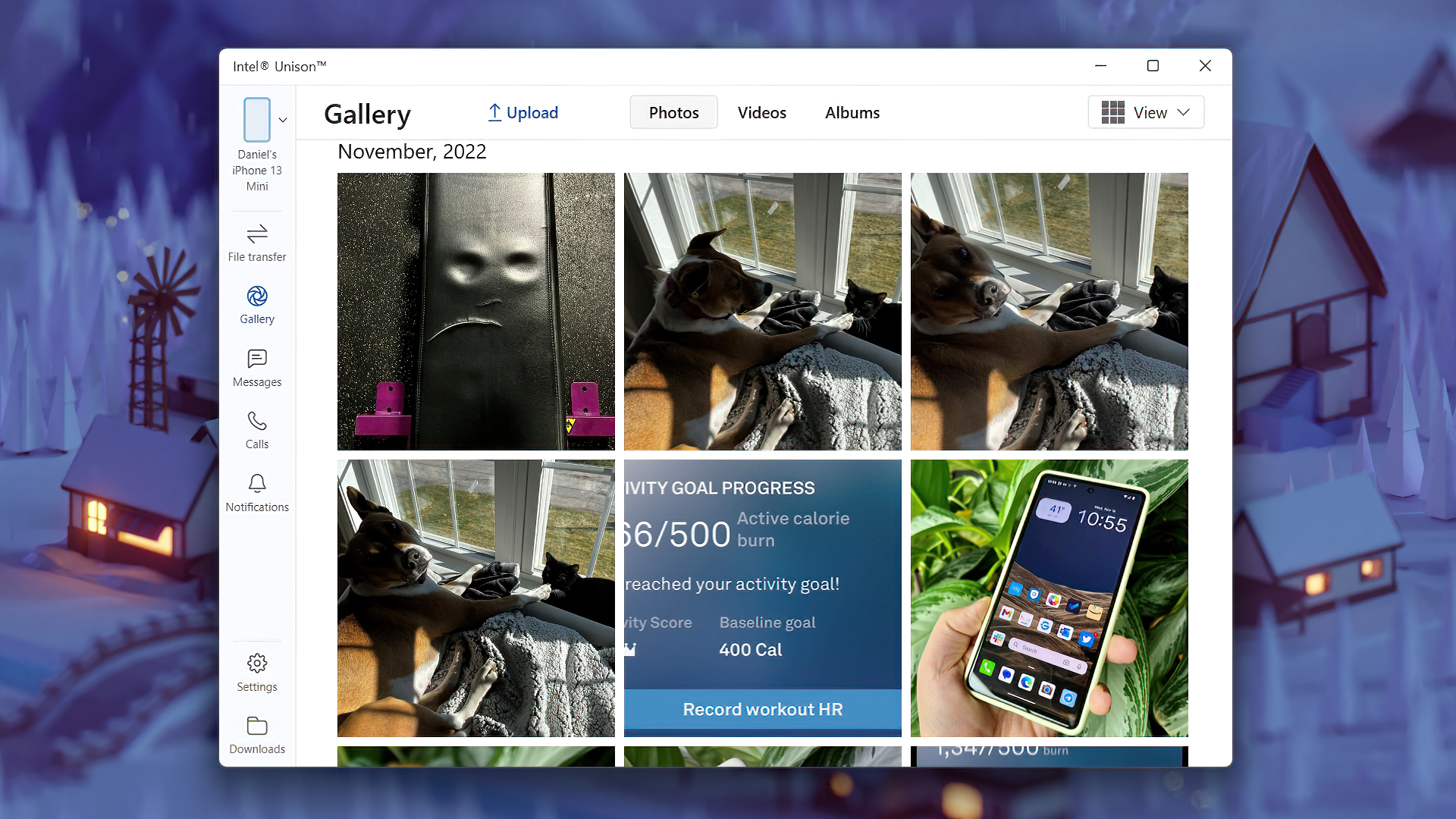 Galleria fotografica Intel Unison tramite iOS