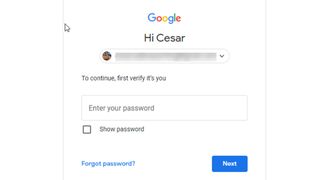Signing into Google Account