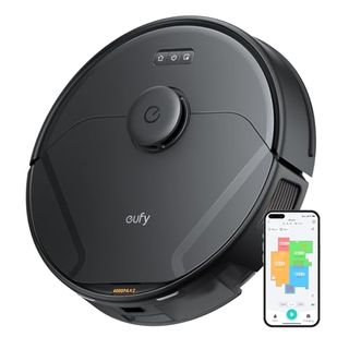 Eufy X8 Pro Robot Vacuum, Twin-Turbine 2× 4,000 Pa Powerful Suction, Active Detangling Roller Brush, and Ipath Laser Navigation for Pet Hair Deep Cleaning on Carpet