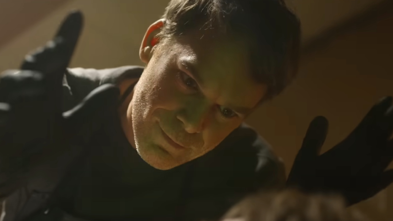 Michael C. Hall looking pleased on Dexter: Resurrection