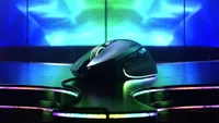 Razer Basilisk V3 gaming mouse on a multi-coloured background