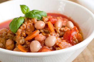 Bean and root vegetable casserole