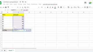 How to use SUMIF in Google Sheets