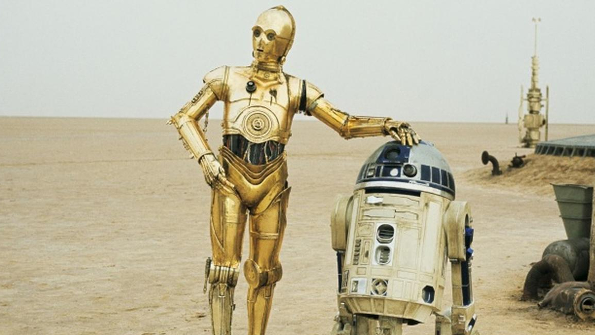 C-3P0 and R2-D2 from Star Wars