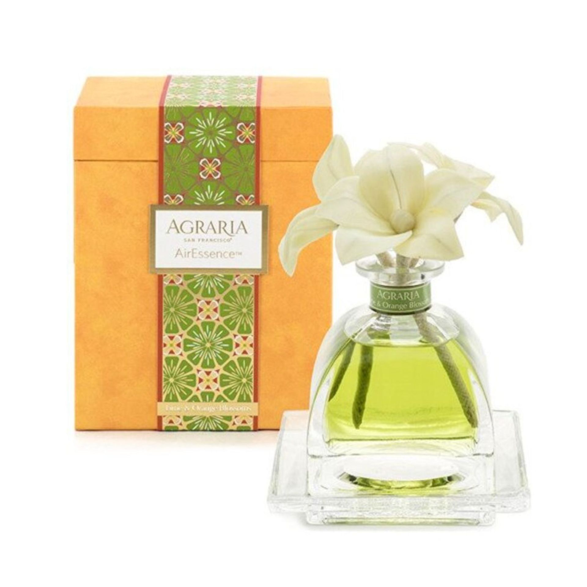 Agraria Lime and Orange Diffuser against a white background.