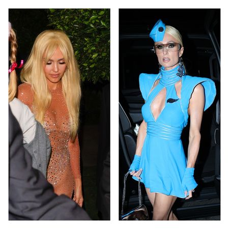 Paris Hilton and Jessica Alba dressed up as Britney Spears