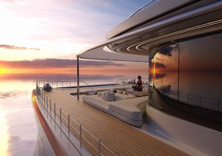 Rossinavi yacht deck by Zaha Hadid Architects