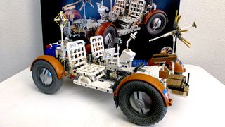 The new Lego Technic NASA Apollo Lunar Roving Vehicle-LRV set builds a detailed replica of the historic moon buggy.