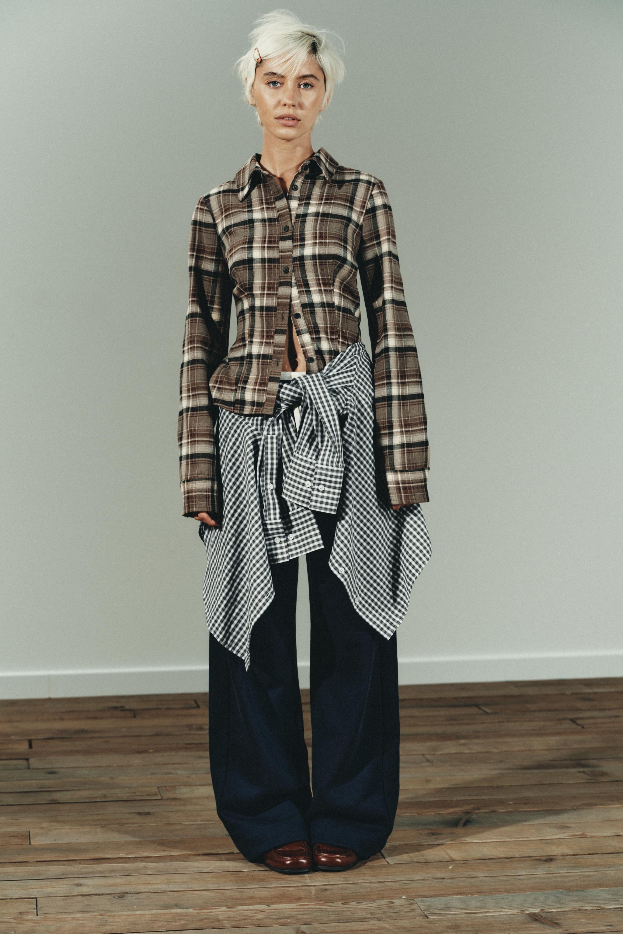 Fitted Plaid Shirt