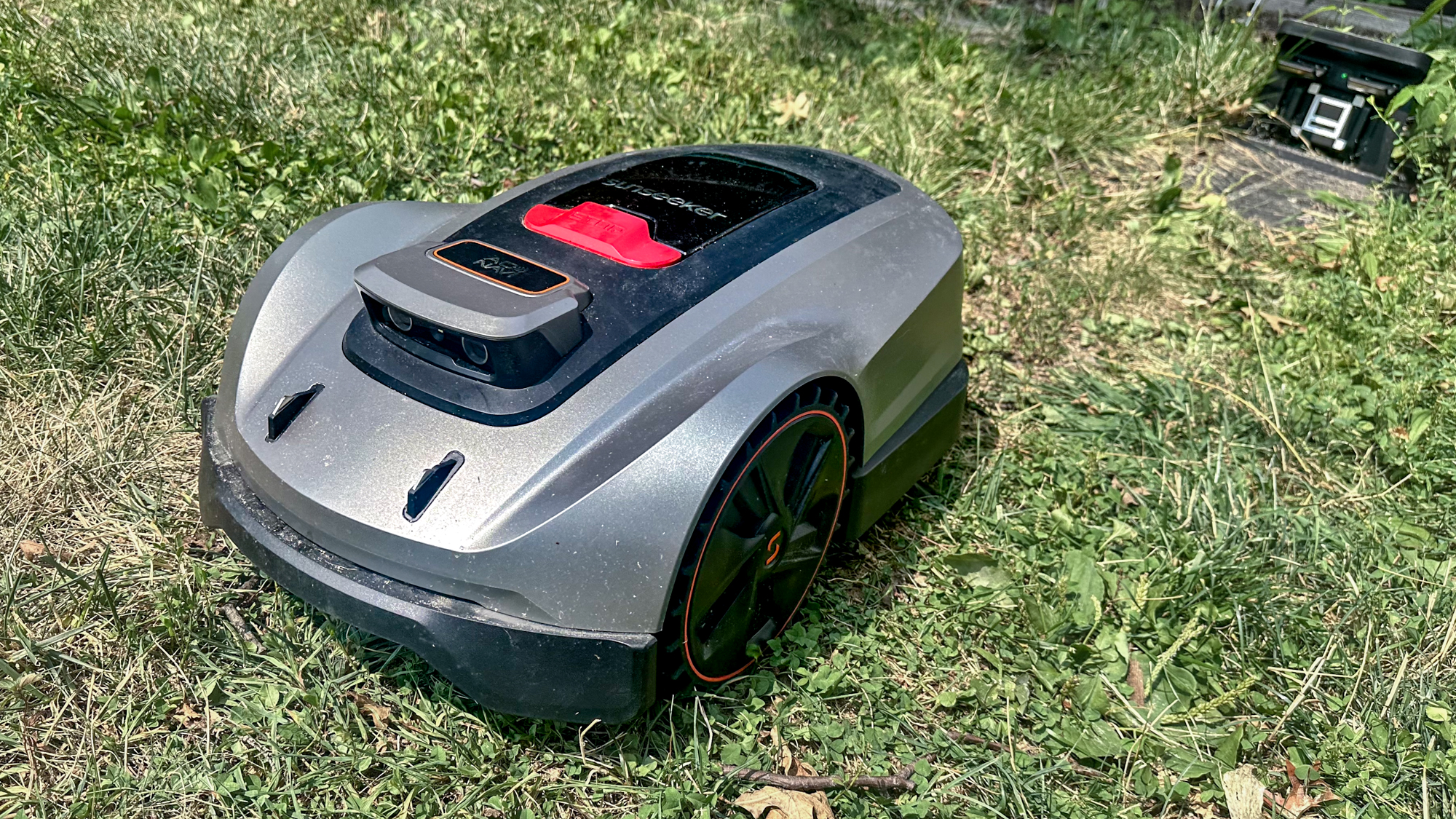 Sunseeker X3 Plus robot lawnmower and dock