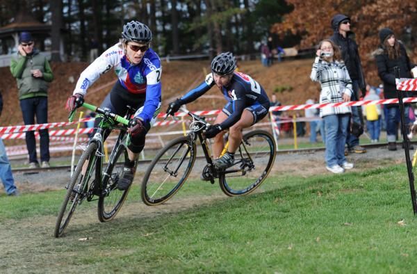 Early on, Sally Annis (crossresults.com p/b JRA Cycles) attacked repeatedly, but Van Gilder (C3/Athletes Serving Athletes) wouldn&rsquo;t let her get away.