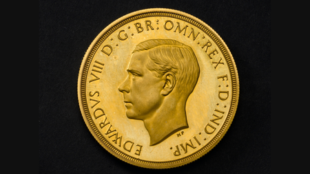 Bust of Edward VIII for gold pattern for £5, £2 and sovereign, 1937 Royal Mint Museum