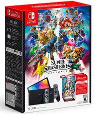 Nintendo Switch OLED (Super Smash Bros. Ultimate Bundle): $349 @ Amazon
The Nintendo Switch OLED sports a larger 7-inch OLED display, increased internal storage, a redesigned docking station and an improved kickstand. This bundle also includes the best-selling game Super Smash Bros. Ultimate. It's perfect for playing with friends, just don't get too competitive.
Price check: $349 @ Nintendo