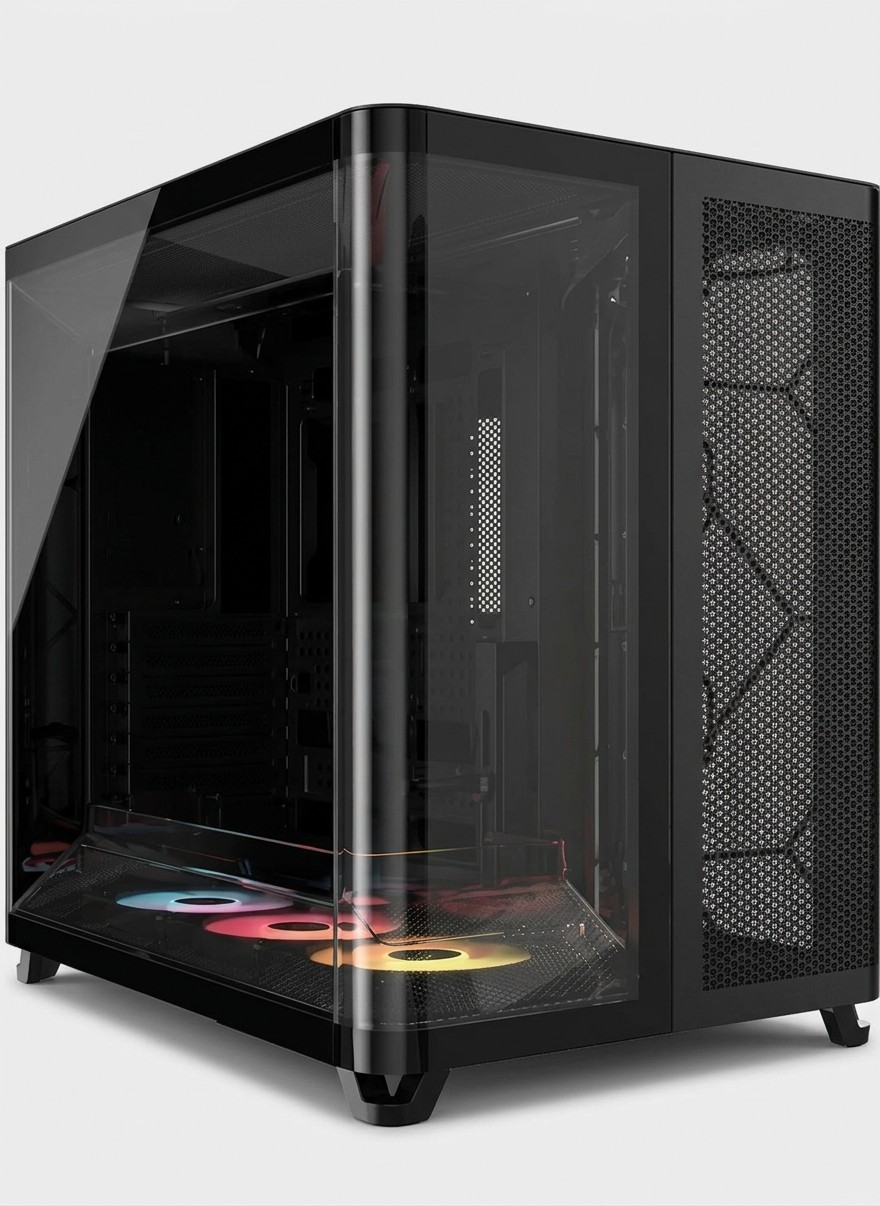 A Corsair Air 5400 RS-R PC case on a grey background