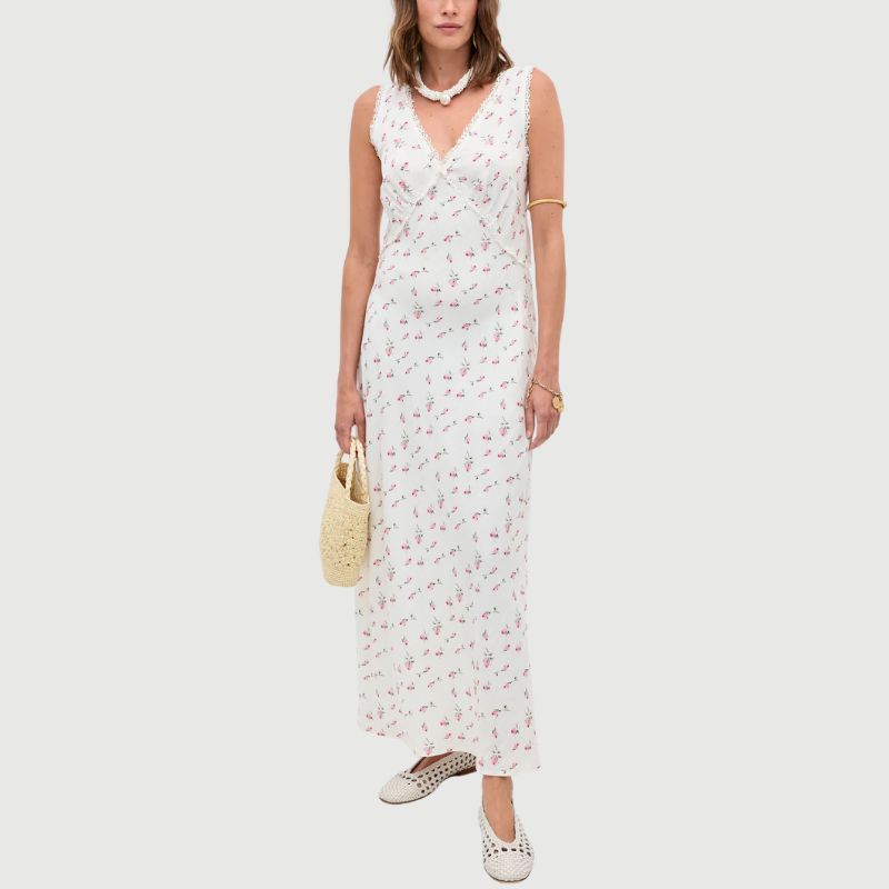 Rixo Sandrine dress on model
