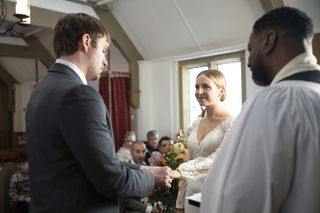 Belle and Tom's wedding - saying the vows