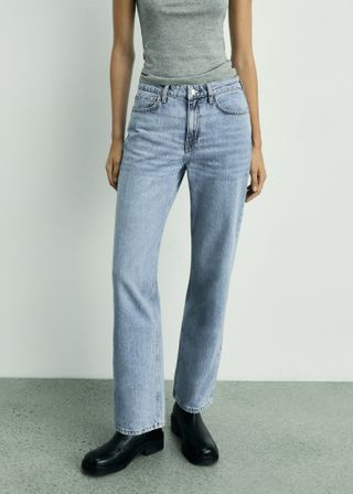 Matilda Medium-Rise Straight-Fit Jeans - Women | Mango United Kingdom