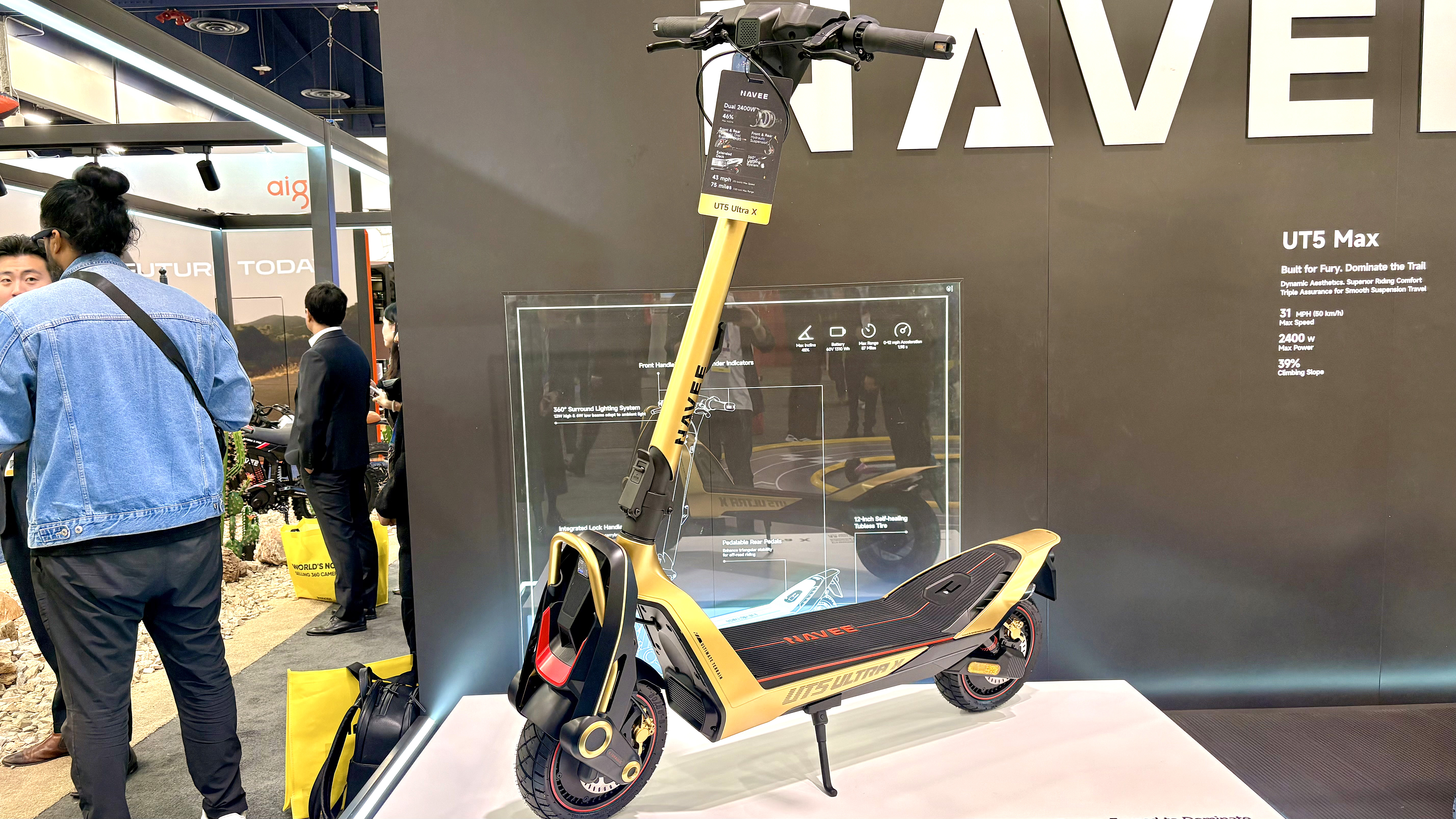 Navee UT5 Ultra X electric scooter at CES 2026