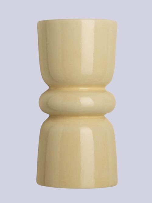 Redonda Up & Down Ceramic Wall Light in Butter Yellow