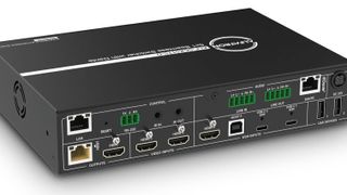 The Alfatron Electronics SCK51TS-D Dante and HDBaseT presentation switcher.