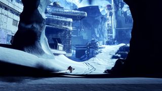 Destiny 2 Beyond Light scene with Guardian on sparrow