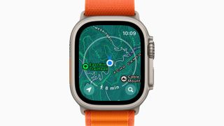 Topographic map on Apple Watch Ultra