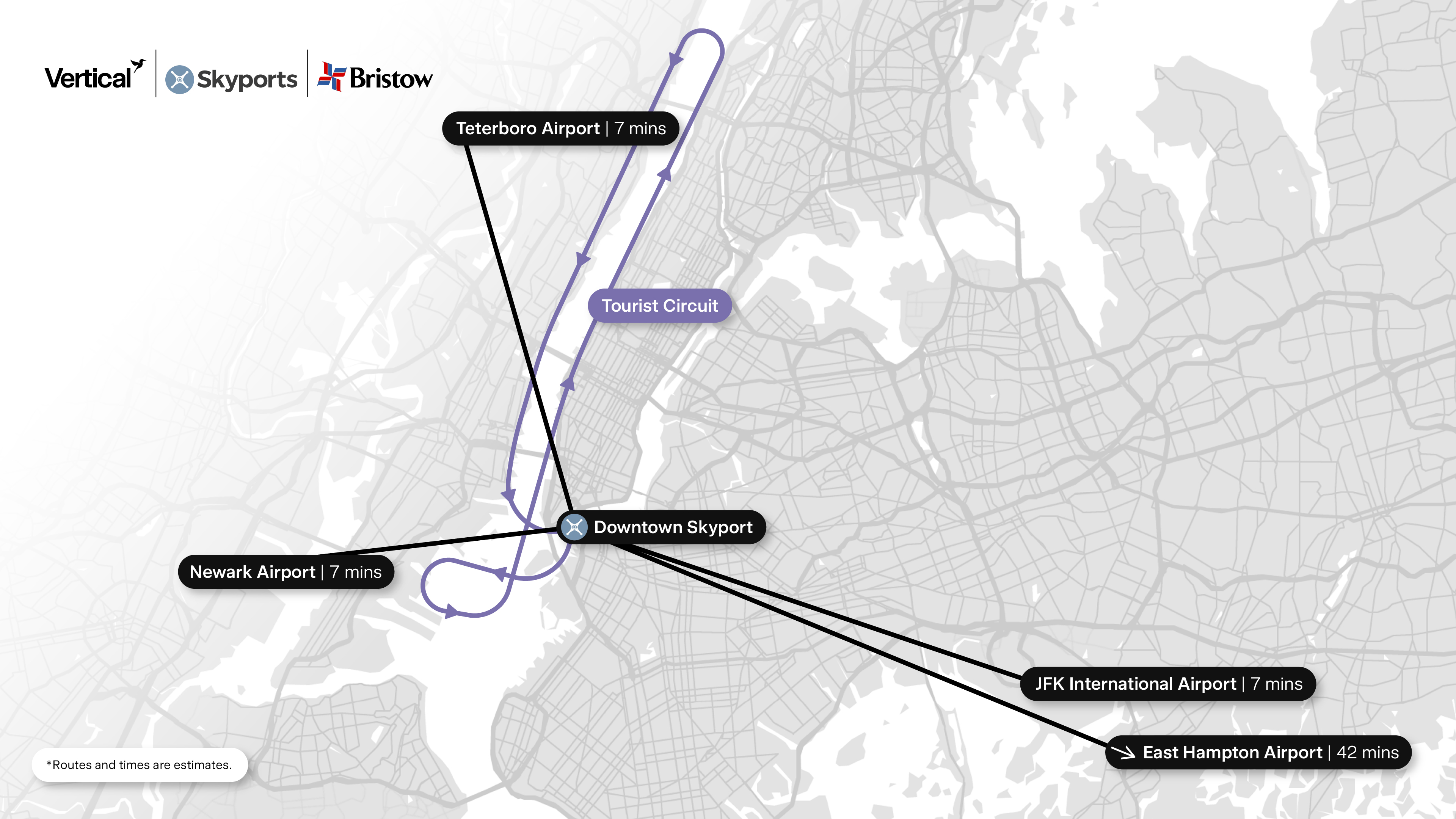 Vertical Aerospace Valo Flight NYC Routes