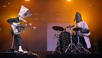 Canada's experimental rock band "Angine de Poitrine" performs during a concert part of the Nuits Botanique music festival in Brussels on May 28, 2026