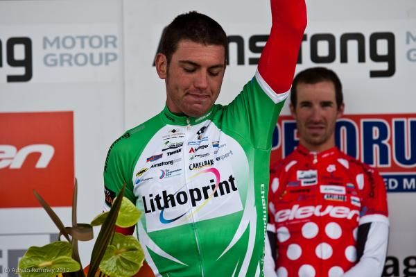 Patrick Bevin sitting pretty in the green points jersey.