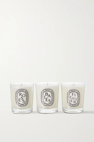 Diptyque Set of three scented candles, 3 x 70g